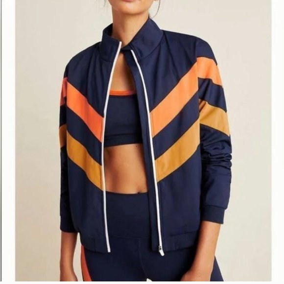 SOLD AS A SET SPLITS59 Faye Striped Zip Jacket FULL SET - Picture 2 of 4